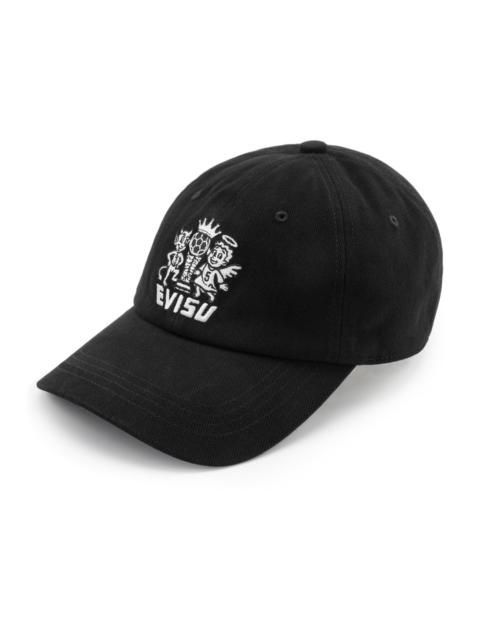 EVISU Little Devil & Angel Washed Corduroy Baseball Cap