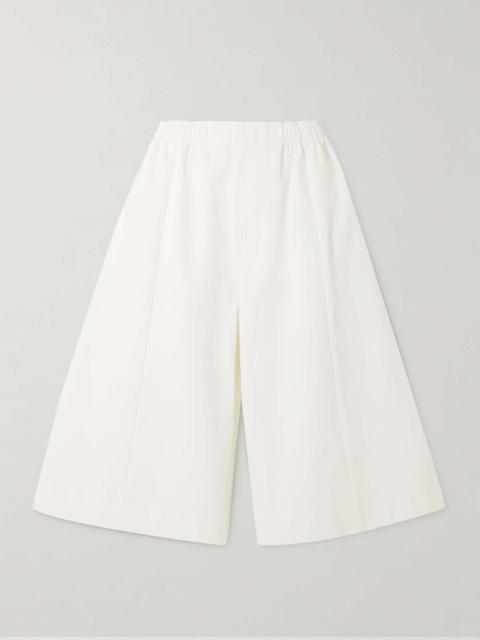 Carven Pleated cotton-twill shorts
