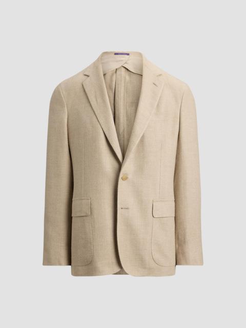 Ralph Lauren Men's Herringbone Linen-Blend Sport Coat - Champagne Multi