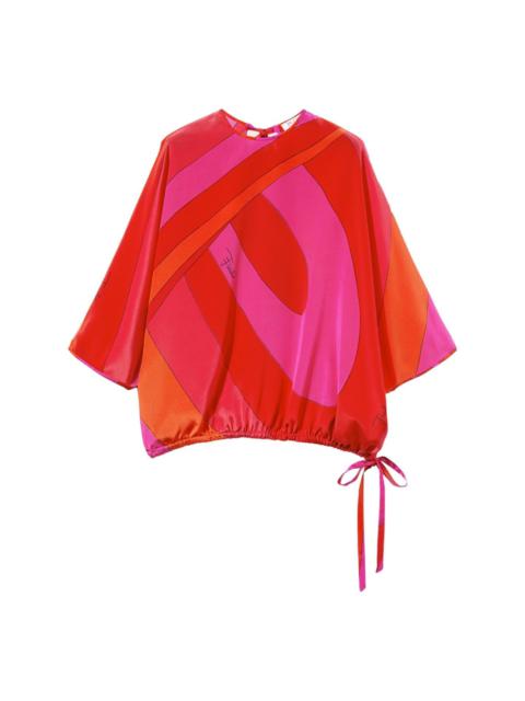 PUCCI Iride-print silk top