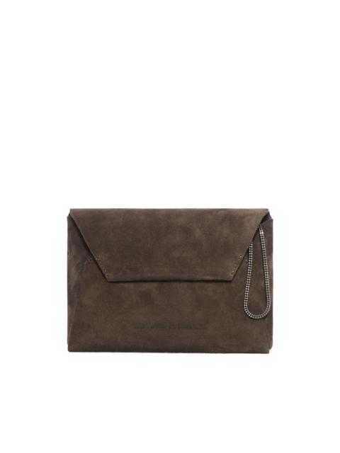 ハンドバッグ BRUNELLO CUCINELLI Suede pochette Monili Corvino Brunello Cucinelli Monili Envelope Flap Suede Clutch Bag