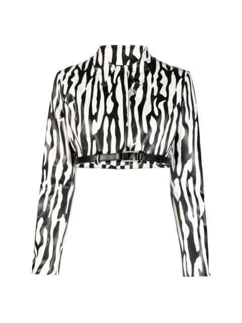 COPERNI zebra-print cropped jacket