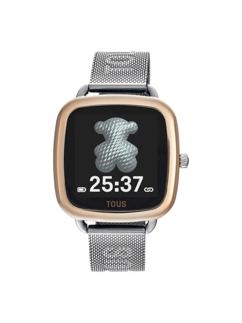 TOUS D-Connect pink IPRG steel Smartwatch with steel bracelet