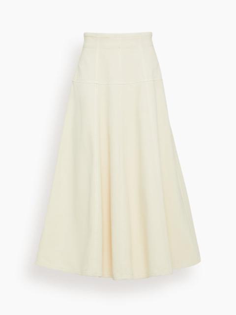 ULLA JOHNSON Brigette Skirt in Pearled Cowrie