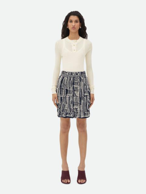 Bottega Veneta Cotton Intrecciato Skirt