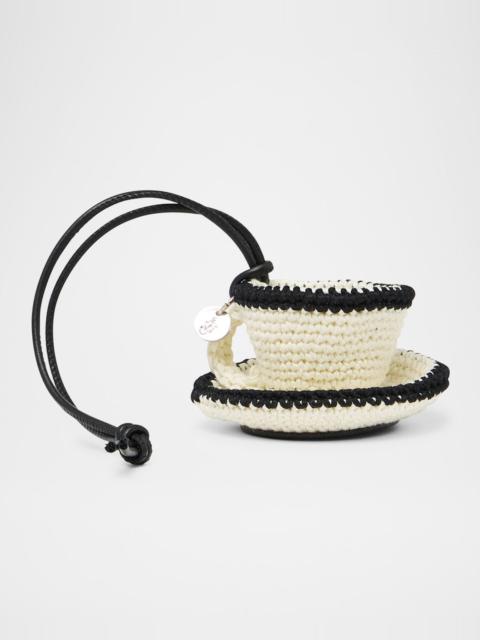 JW Anderson Crochet Teacup Bag Charm