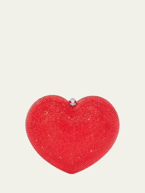JUDITH LEIBER L'Amour Petit Coeur Crystal Minaudiere