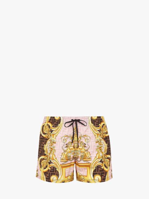 FENDI Fendace multicolor nylon shorts
