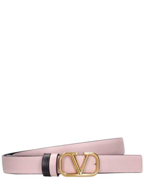 Valentino 20mm Vlogo reversible leather belt