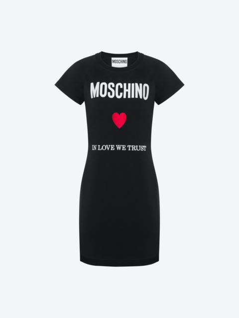 Moschino IN LOVE WE TRUST ORGANIC JERSEY DRESS