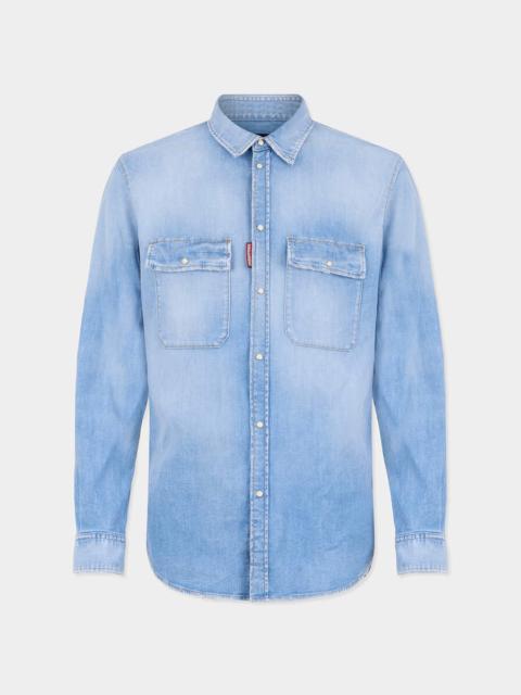 DSQUARED2 LIGHT WASH CANADIAN VINTAGE SHIRT