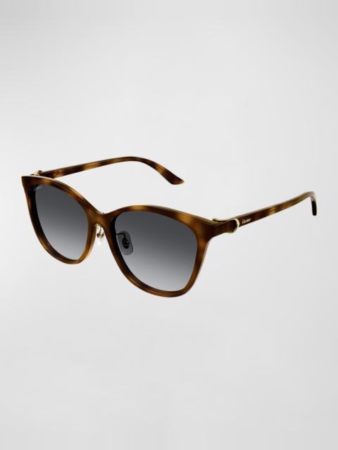 Cartier Logo Acetate Round Sunglasses