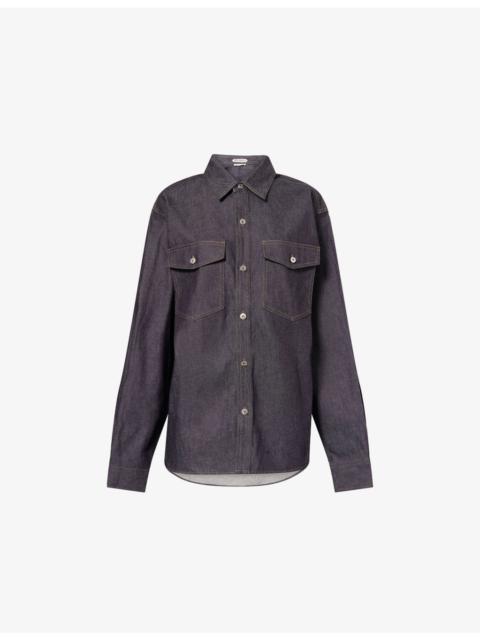 JW Anderson Patch-Pocket Oversized Denim Shirt