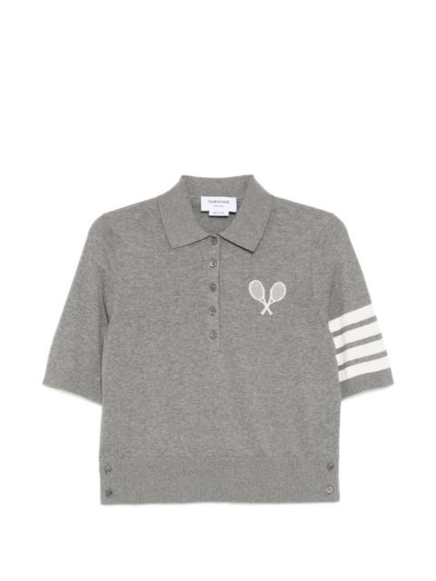 Thom Browne tennis-intarsia polo shirt