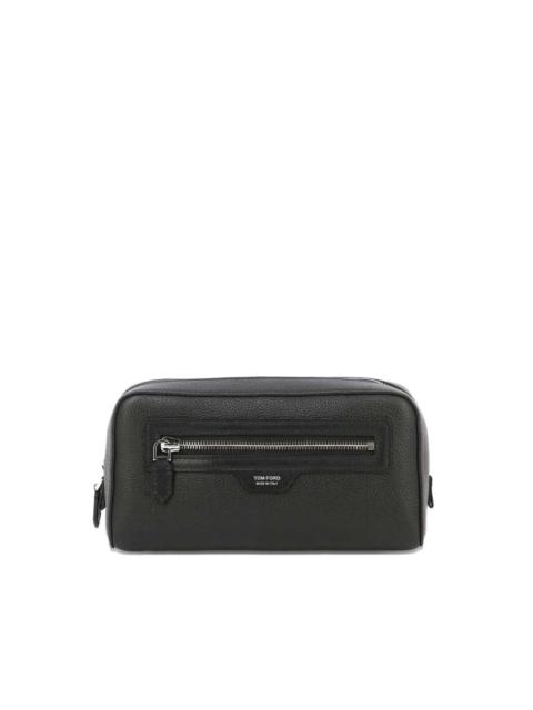 TOM FORD logo-detail zip-fastening wash bag