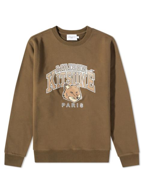 Maison Kitsuné Maison Kitsune Campus Fox Regular Crew Sweat