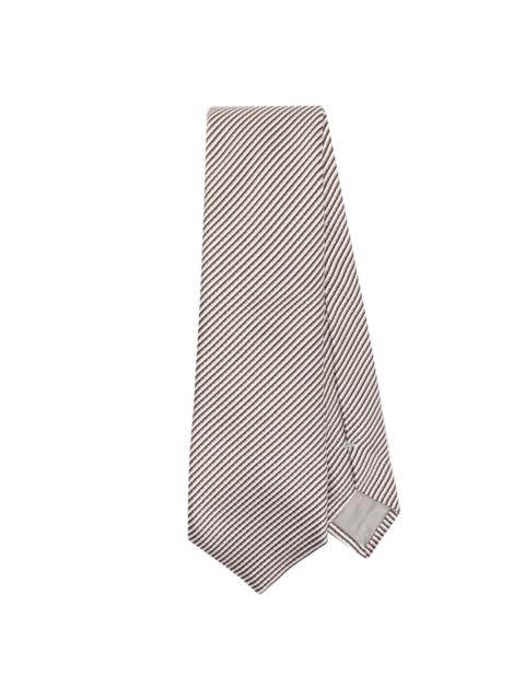 GIORGIO ARMANI striped satin tie