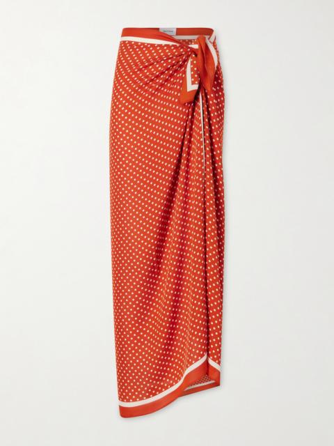 MATTEAU Polka-dot Silk-georgette Pareo