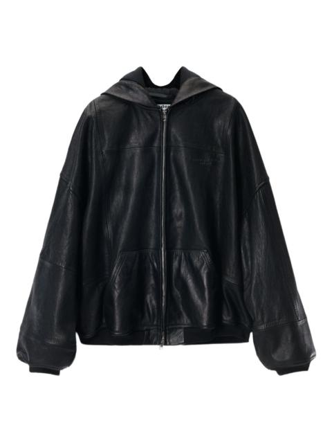 Alexander Wang MINI SKIRT WITH KNIT LOGO PATCH