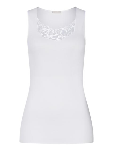 HANRO Belen Embroidered Cotton Tank Top
