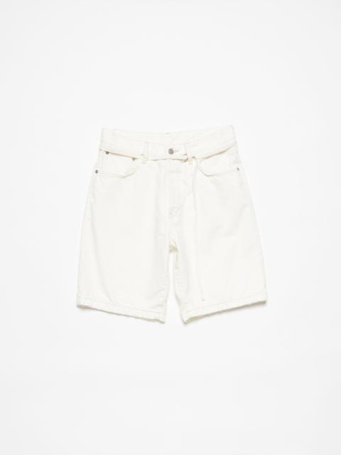 Loose fit denim shorts - Off white
