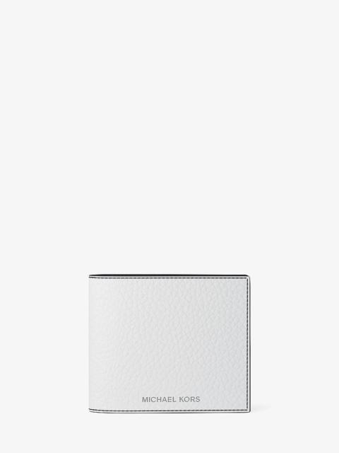 MICHAEL KORS Pebbled Leather Billfold Wallet and Signature Logo Card Case Gift Set