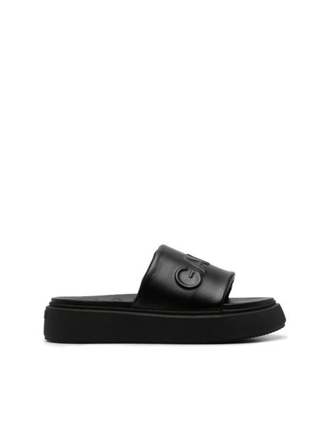 GANNI logo-embossed slide sandals