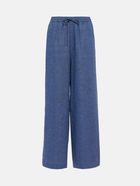 Graysen linen wide-leg pants
