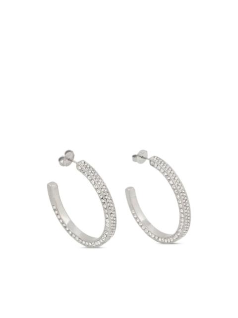 GUESS USA crystal-embellished hoop earrings