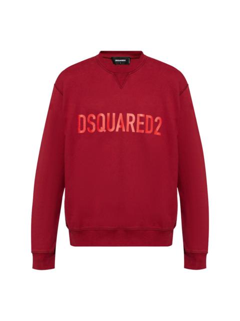DSQUARED2 logo-print cotton sweatshirt | REVERSIBLE