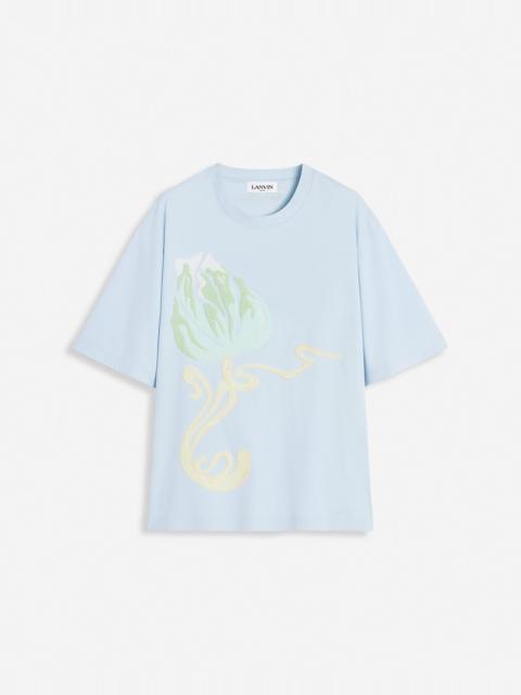 Lanvin FLORAL EMBROIDERY LOOSE-FIT T-SHIRT
