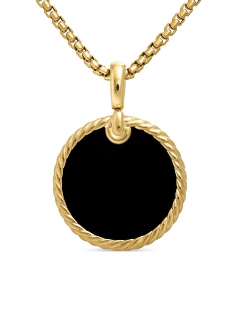 DAVID YURMAN Women's DY Elements Disc Pendant in 18K Yellow Gold - Black Onyx