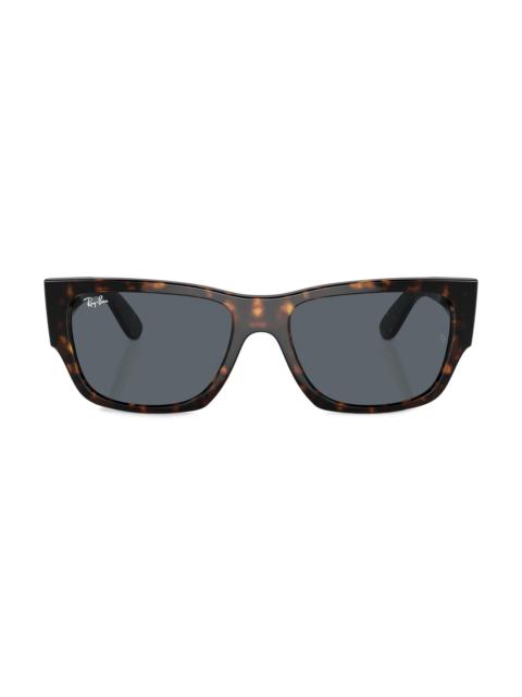 Ray-Ban Women's RB0947S Carlos 56MM Rectangular Sunglasses - Dark Havana Blue
