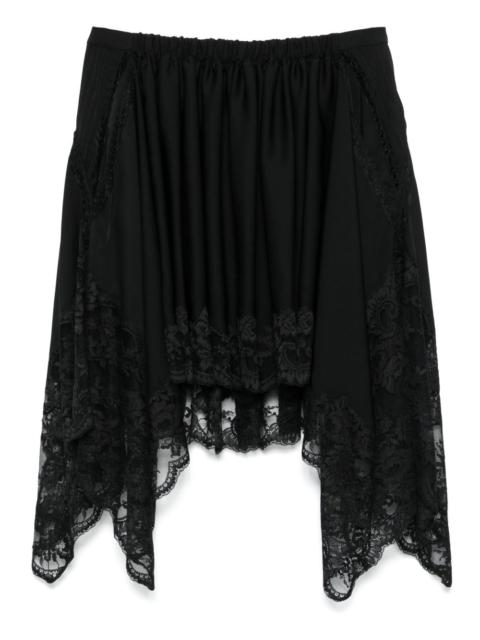 rabanne asymmetric mini skirt