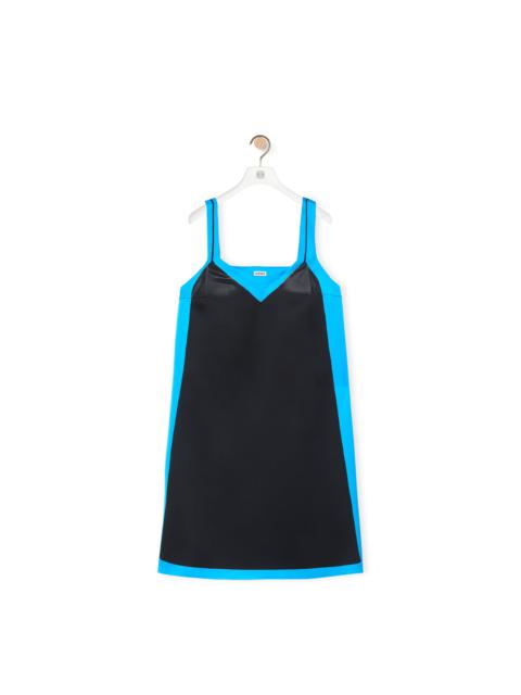 ワンピース LOEWE Printed tech fabric mini dress (S359Y09XAO BLACKBLUE) Loewe Loewe Woman Printed Tech Fabric Mini Dress | luosophy