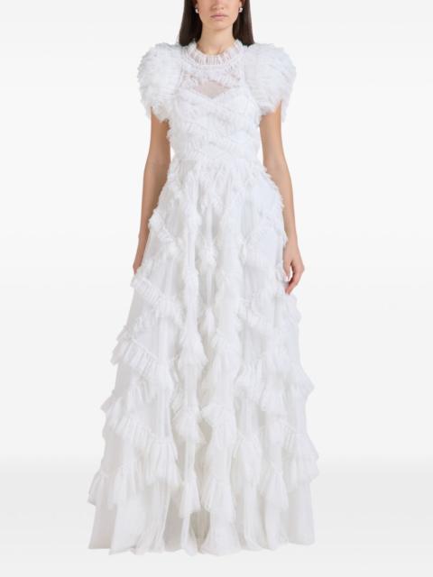 Needle & Thread Genevieve ruffled-details maxi dress