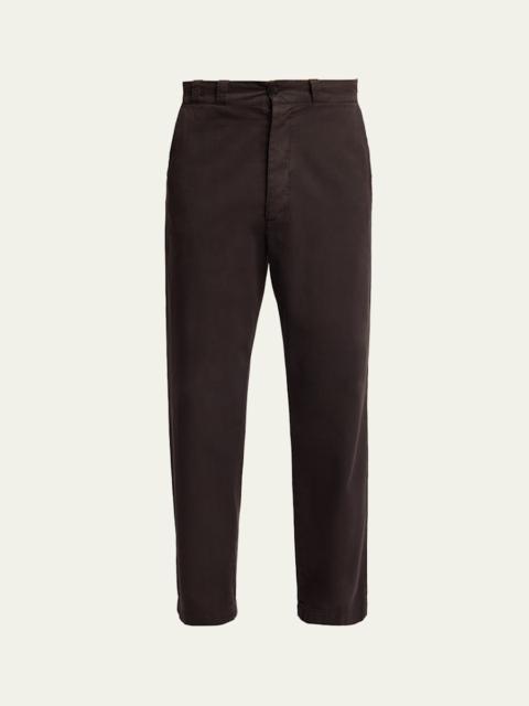 The Row Men's Ottis Cotton and Cashmere Straight-Leg Chino Pants
