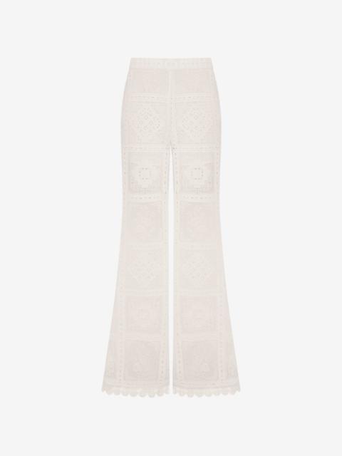Zimmermann Aster embroidered palazzo pants