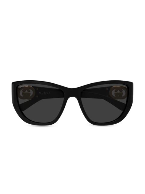 GUCCI Women's Hailey 56MM Cat-Eye Sunglasses - Black