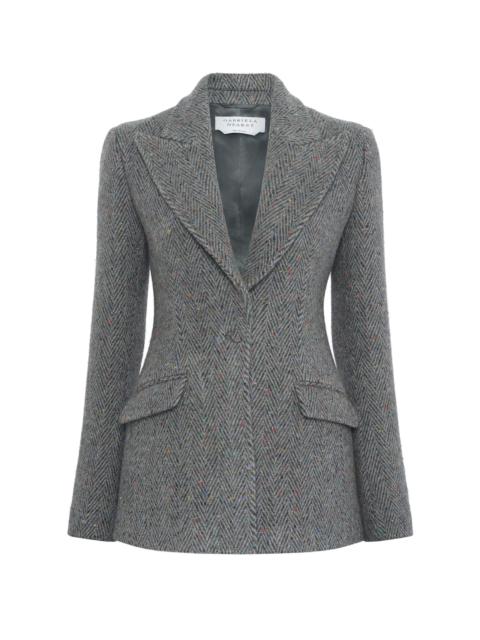GABRIELA HEARST Leiva Blazer in Charcoal Multi Cashmere Wool Herringbone
