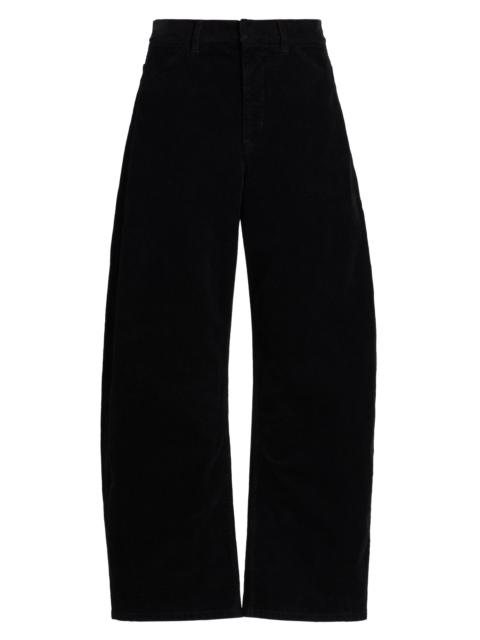 NILI LOTAN Women's Tribeca Corduroy Barrel-Leg Crop Pants - Jet Black