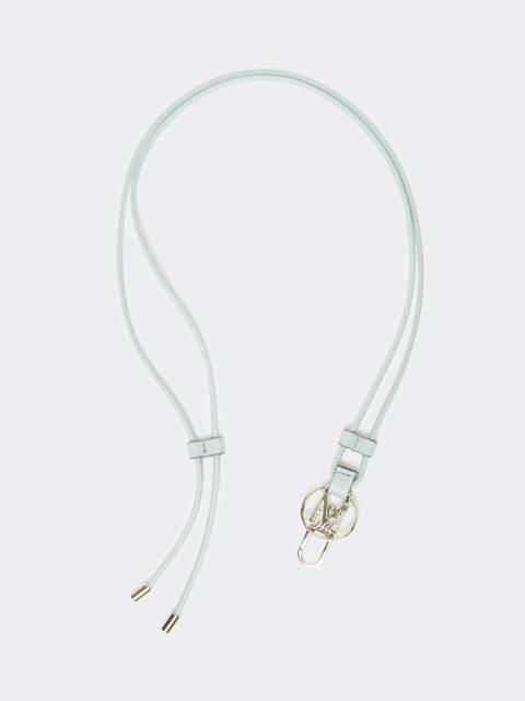 Max Mara Leather Monogram strap with pendant detail - SKY BLUE