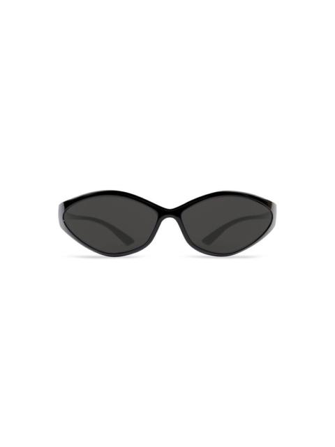 BALENCIAGA 90s Oval Sunglasses  in Black