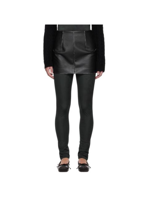 MM6 Maison Margiela Black Dart Miniskirt