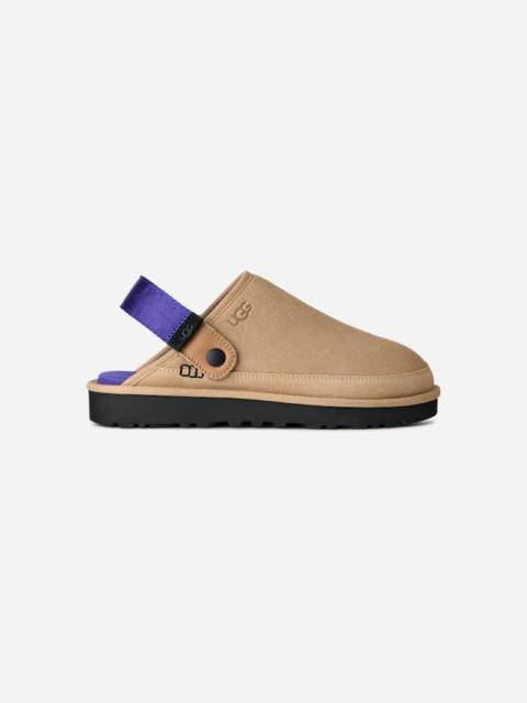 UGG ® Men's Goldencoast Clog II Suede Shoes in Sand/Regal Blue