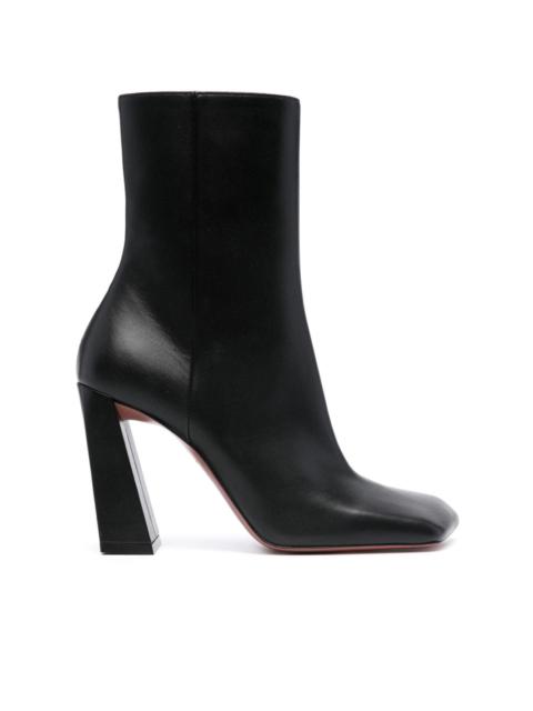 Marine 100mm leather ankle boots