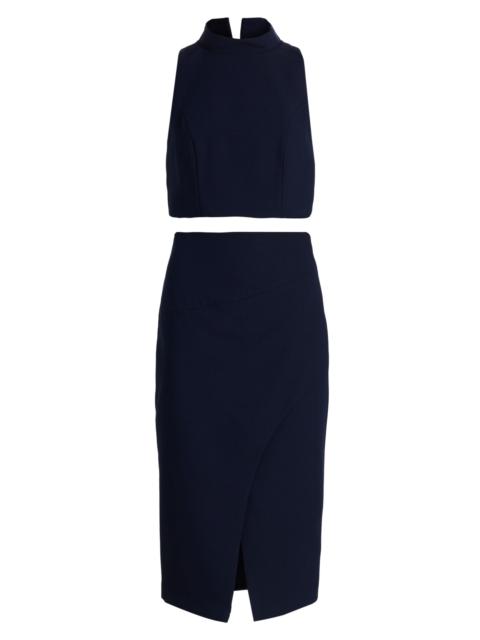 Black Halo Women's Two-Piece Juma Cropped Top and Skirt - Pacific Blue