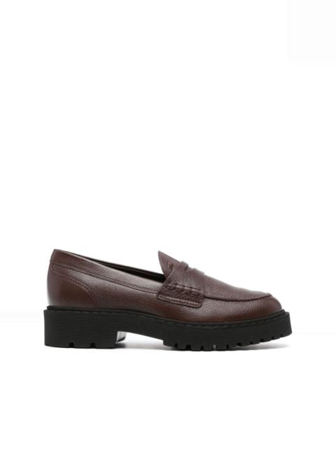 logo-debossed 35mm leather loafers