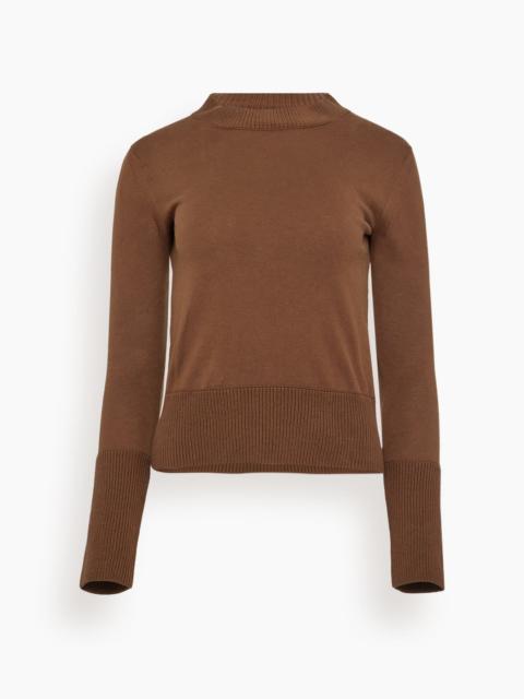 sacai Cotton Cashmere Knit Pullover in Brown