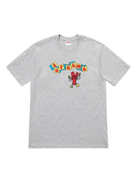 Supreme Supreme SS19 Dynamite Tee Printing Short Sleeve Unisex Gray SUP-SS19-10493